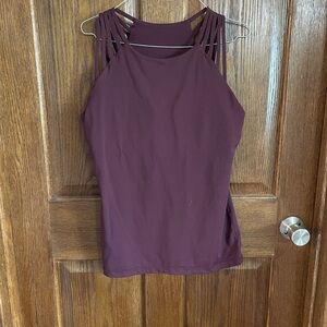 ZYIA Purple Fitted Cut Out Tank Top